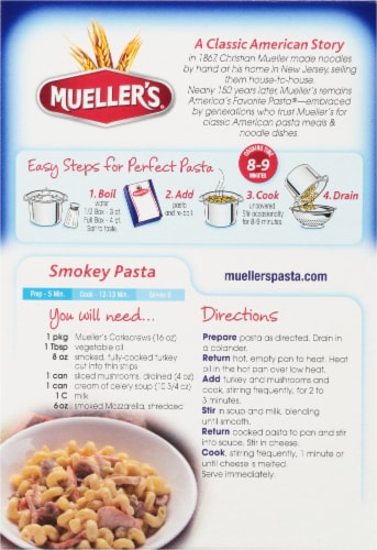 Mueller's Corkscrew Pasta Perspective: back