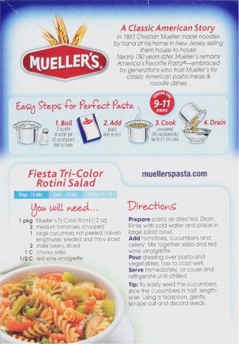 Mueller's® Tri-Color Rotini Perspective: back