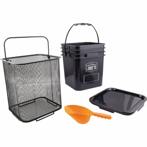 Oklahoma Joe's 20 Lb. 10.8 In. W. x 12.7 In. L. Pellet Bucket Kit (3-Piece) Perspective: back