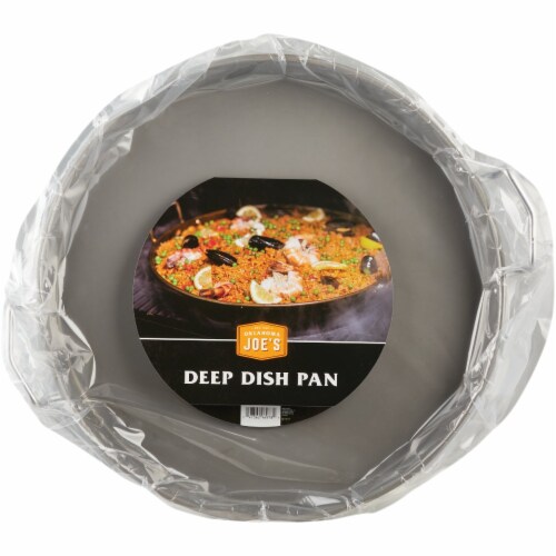 Oklahoma Joe's 1996978P04 18.5-inch Carbon Steel Deep Dish Pan, Black