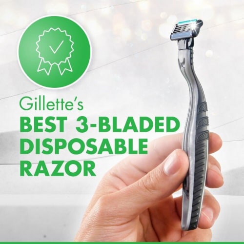 Gillette Mach3 3 Blade Sensitive Men's Disposable Razors Perspective: back