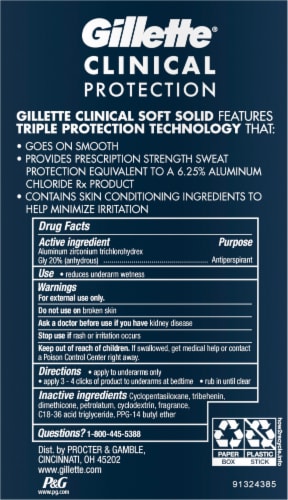 Gillette® Clinical Protection Ultimate Fresh Soft Solid Antiperspirant Deodorant Perspective: back