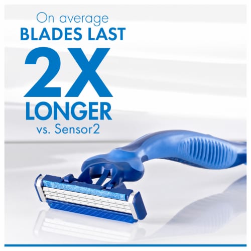 Gillette Sensor3 Men's Disposable Razor, 4 Razors Perspective: back