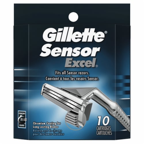 Gillette Sensor Excel Men's 2-Blade Razor Blade Refill Cartridges Perspective: back