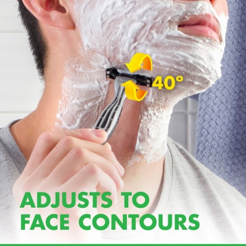 Gillette Mach3 Men's Sensitive Skin 3-Blade Disposable Razors Perspective: back
