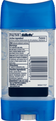 Gillette Endurance Cool Wave Clear Gel Antiperspirant / Deodorant Perspective: back