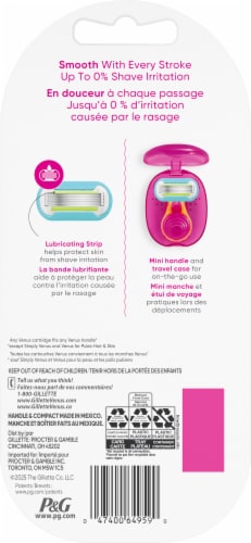 Gillette® Venus Embrace Snap On-the-Go 5-Blade Razor Perspective: back