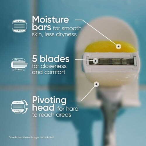Gillette Venus ComfortGlide plus Olay Coconut Women's Razor Blade Refills Cartridges Perspective: back