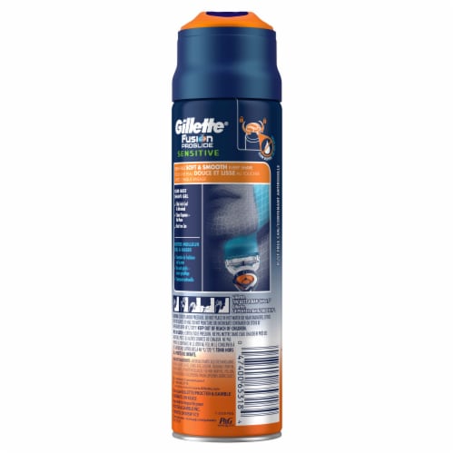 Gillette® Fusion ProGlide Sensitive Ocean Breeze 2-In-1 Shave Gel + Skin Care Perspective: back