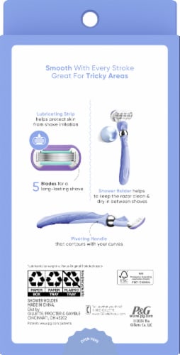Gillette® Venus Swirl Flexi Ball™ 5 Blade Razor Perspective: back