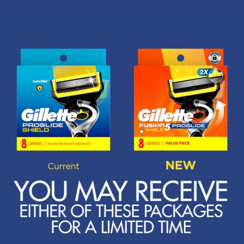 Gillette ProGlide Shield Men's Razor Blades Refills Cartridges Perspective: back