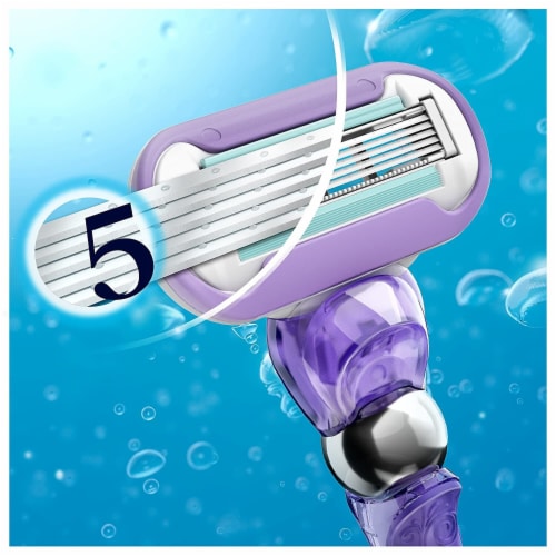Venus Extra Smooth Swirl Women's Razor Handle and Blade Refills Cartridges Perspective: back