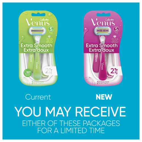 Gillette Venus Extra Smooth Green Disposable Women's Razors Perspective: back