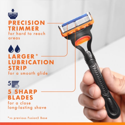 Gillette Fusion5 Razor Refills for Men, Precision Trimmer, 5-Blade Razor Blades for Close Shave Perspective: back