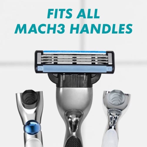 Gillette Mach3 Men's Razor Blades Refill Cartridges Perspective: back