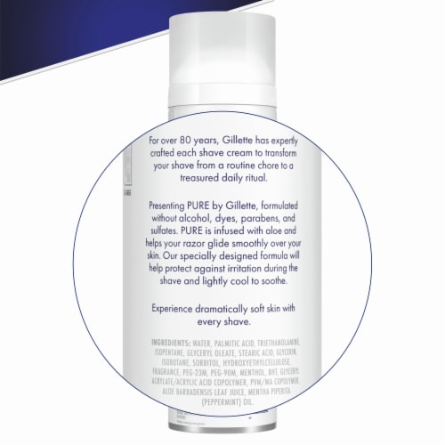 Gillette® PURE Soothing Shave Gel Perspective: back
