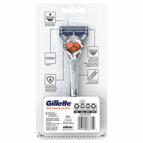 Gillette® SkinGuard Men's Razor Flex Handle + 1 Blade Refill Cartridge Perspective: back