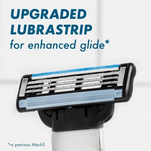 Gillette Mach3 3D Men's Razors Handle and Blade Refill Cartridges Perspective: back