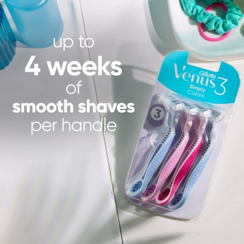 Gillette Venus Simply 3 Colors Disposable Razors Perspective: back