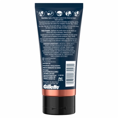 King C. Gillette Men’s Transparent Shave Gel Perspective: back