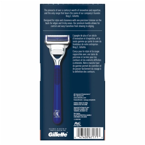 King C. Gillette Neck Razor and Cartridges Perspective: back