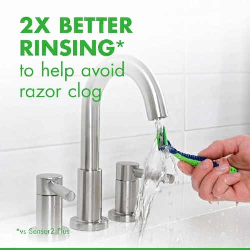 Gillette Sensor3 Men's Sensitive Skin 3-Blade Disposable Razors Perspective: back