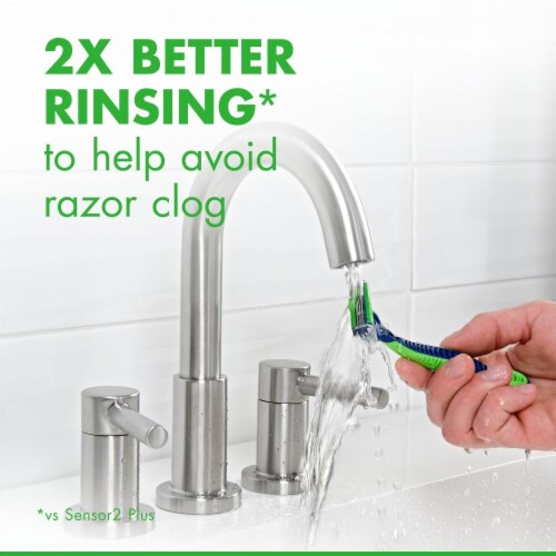 Gillette Sensor3 Men's Sensitive Skin 3-Blade Disposable Razors Perspective: back