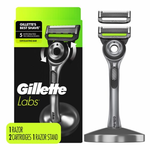Gillette Labs with Exfoliating Bar Razors and Blade Refills Perspective: back