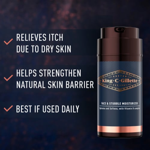 King C. Gillette Face & Stubble Moisturizer Perspective: back