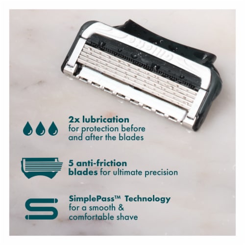 Gillette® Intimate Pubic Hair Razor Cartridges Perspective: back