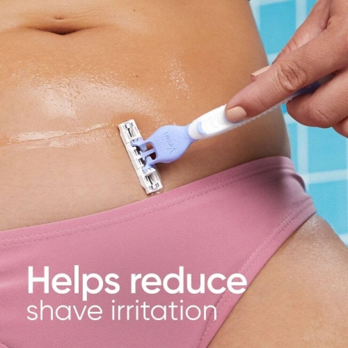 Gillette Venus Intimates Women's 2-Blade Irritation Defense Bar Disposable Razors Perspective: back