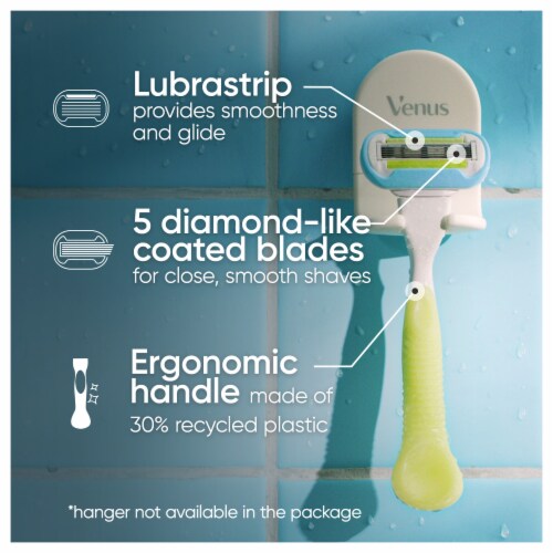 Gillette Venus Extra Smooth Razor, Blade Refills, & Venus Invigorating Shave Gel Holiday Gift Pack Perspective: back