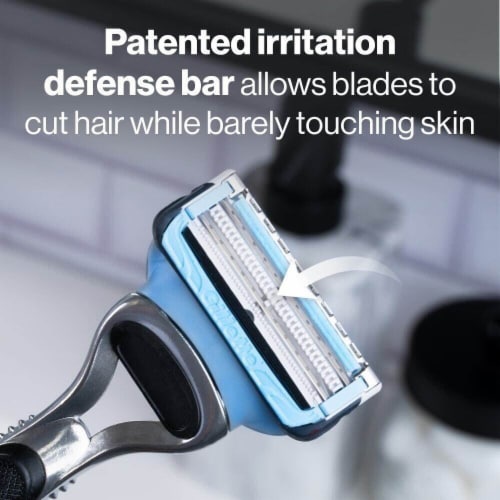Gillette SkinGuard Men's Premium 2-Blade Razor + Razor Blade Refill Cartridges Perspective: back