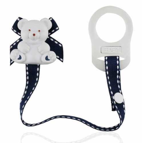 Baby Buddy Universal Pacifier Holder Clip Keep Pacifier Near & Off Floor, Pink Perspective: back