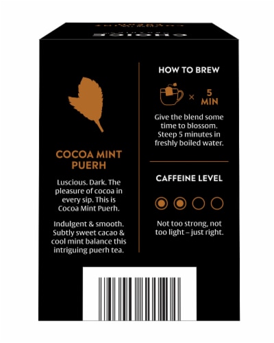 Choice Organics™ Cocoa Mint Puerh Tea Bags Perspective: back