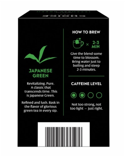 Choice Organics Japanese Green Tea Bags Perspective: back