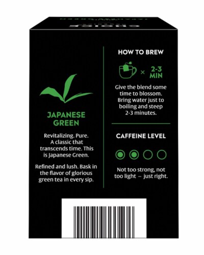 Choice Organics Japanese Green Tea Bags Perspective: back