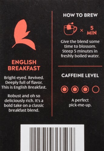 Choice Organics English Breakfast Black Tea Bags Perspective: back