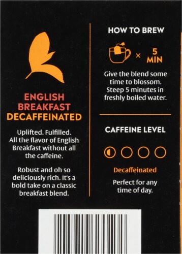 Choice Organics Decaffeinated English Breakfast Tea Bags Perspective: back