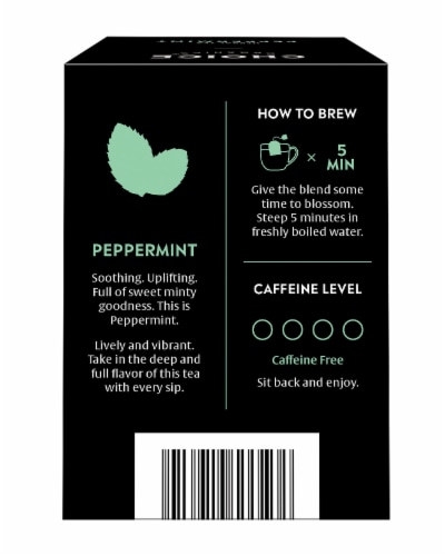 Choice Organics Peppermint Tea Bags Perspective: back