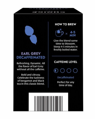 Choice Organics Decaffeinated Earl Grey Tea Bags Perspective: back
