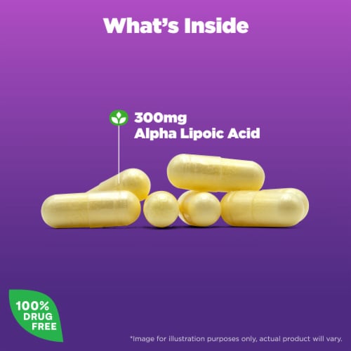 Natrol® Antioxidant Protection Alpha Lipoic Acid (ALA) Capsules Perspective: back