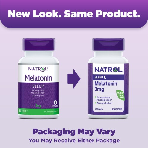 Natrol® Sleep Melatonin Tablets 3 mg Perspective: back