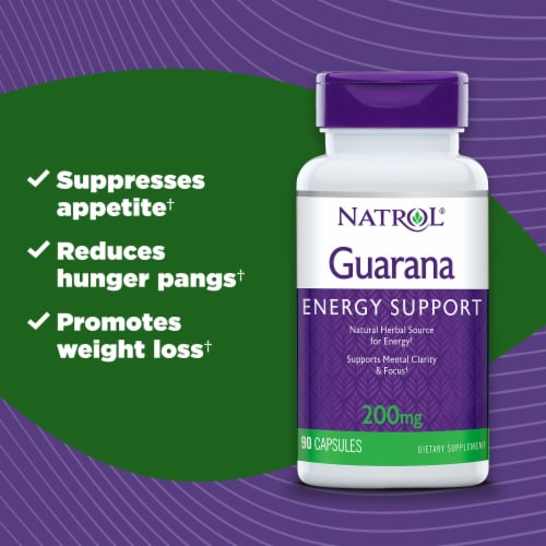 Natrol® Energy Support Guarana Capsules Perspective: back
