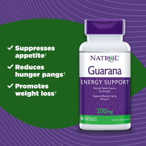 Natrol® Energy Support Guarana Capsules Perspective: back