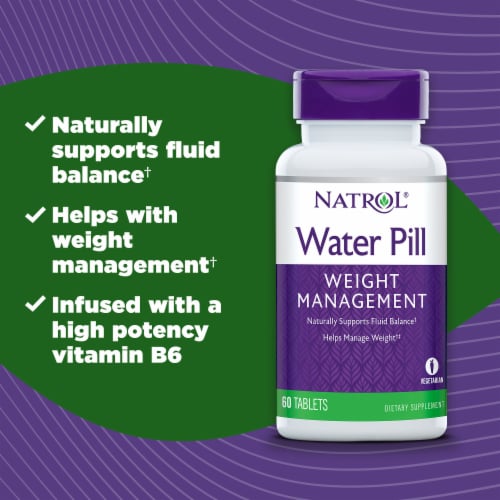 Natrol® Water Pill Tablets Perspective: back