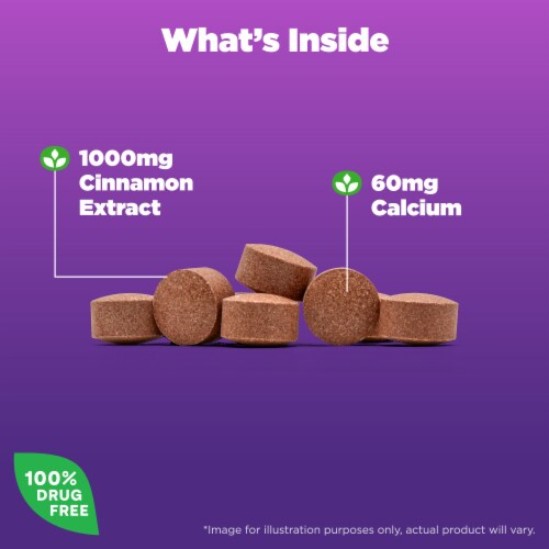 Natrol® Blood Glucose Support Cinnamon Extract Tablets Perspective: back