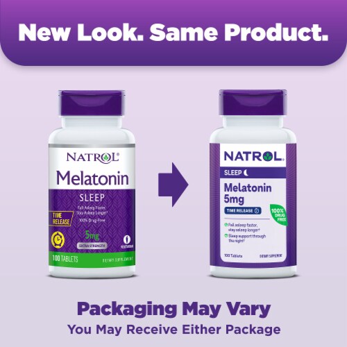 Natrol Melatonin Time Release Sleep Tablets 5mg Perspective: back