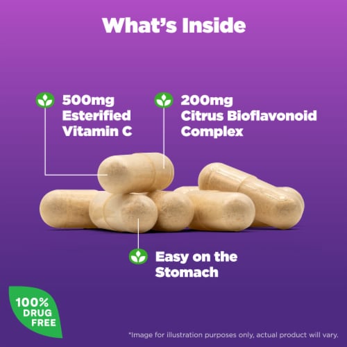 Natrol® Immune Health Easy-C® Vitamin C and Bioflavonoid Capsules Perspective: back