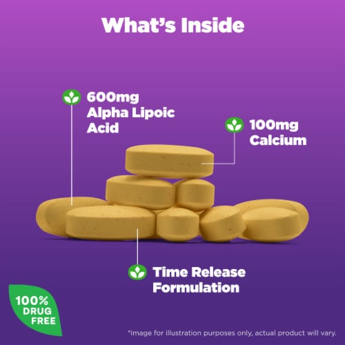 Natrol® Antioxidant Protection Alpha Lipoic Acid (ALA) Capsules Perspective: back